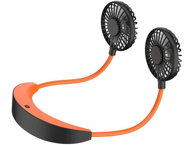 GAGO Portable Neck Fan 5200mAh Rechargeable Mini USB Personal Fan Sport Fan Ultra Quiet Hands Free Neck Fan with 360° Rotation 4 Adjustable