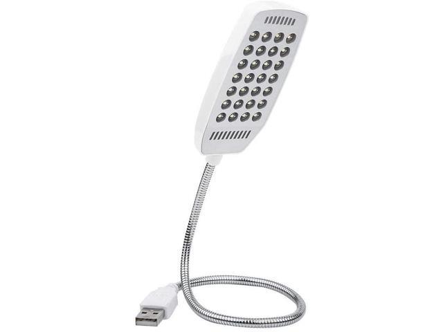 NATRUSS Flexible Gooseneck 5V USB Light Computer Lights for Reading Dimmable Bulbs(White)