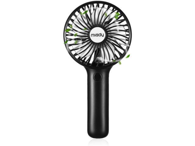 Upgraded 5000mAh Portable Handheld Fan 3 Speed Mini USB Strong Wind 7-20 Hours Runtime Personal Electric Small Fan for Travel Office Outdoor(Black)