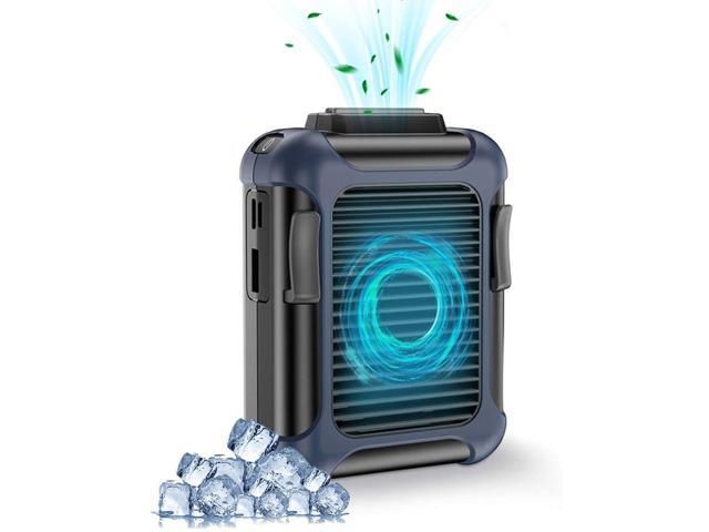 Personal Belt Fan Clip On Waist Portable Cooling Fan & USB Necklace Fan for Travel Outdoor Working Jobsite 7000RMP Strong Airflow/ 3 Speeds