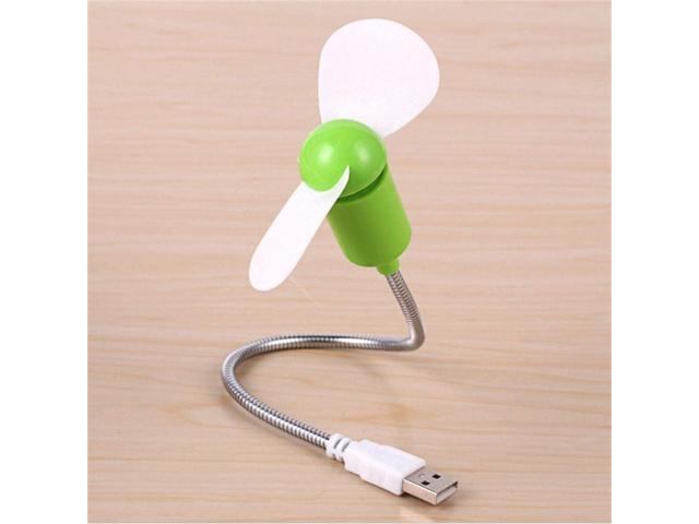USB Fan Binful Mini Gadget Flexible Cool for Laptop PC Notebook Desktop Computer Green