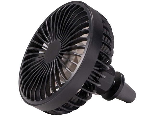 Car Air Vent Fan Auto Cooling Fan with LED Night Light 3 Speed Control Switch USB Car Air Mount Clip Fan for Vehicles Home Office