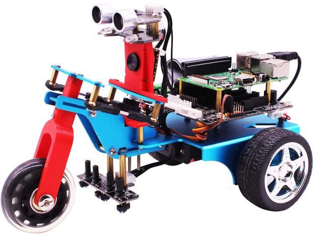 Yahboom Raspberry Pi 4B 3B+ 3B TrikeBot Smart Robot Car Kit Programmable Learning with HD Camera Video DIY Robot Kit for Teens and Adults with