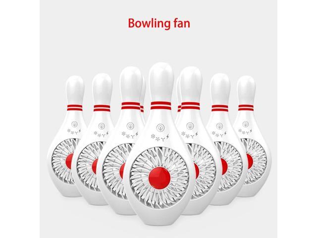 ForHe Bowling Shape Mini Handheld Fan USB Rechargeable Quiet Cooling Fan for Home Office Outdoor Use