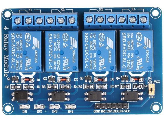 JBtek 4 Channel DC 5V Relay Module for Arduino Raspberry Pi DSP AVR PIC ARM