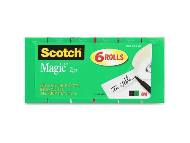 Scotch Magic Tape 3/4' x 222 yds 6 Rolls (810S6) 894633