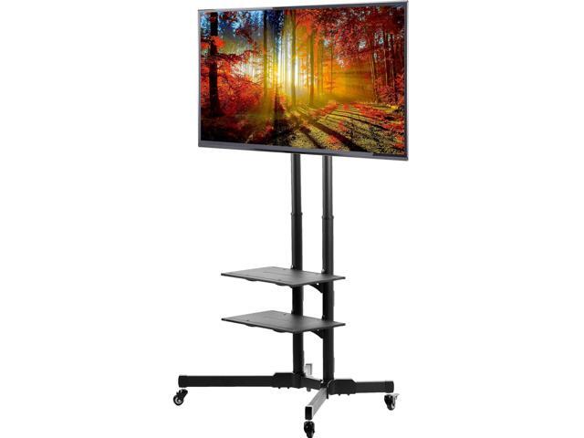 VIVO Mobile TV Cart for 37' to 70' LCD LED Plasma Flat Panel Screens Rolling TV Stand with Wheels (STAND-TV01B)