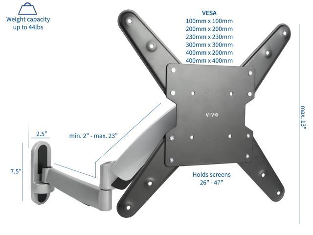Height Adjustable Gas Spring Wall Mount 