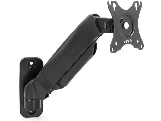 VIVO Black Gas Spring Arm Full Motion Articulating Monitor Wall Mount for 17' to 27' Screens (MOUNT-V001A)