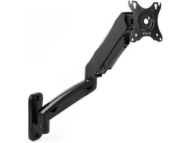VIVO Black Gas Spring Extended Arm Full Motion Articulating Monitor Wall Mount for 17' to 27' Screens (MOUNT-V001G)
