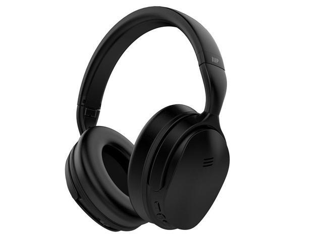 Monoprice BT-300ANC Wireless Over Ear Headphones - Black With (ANC) Active Noise Cancelling Bluetooth Extended Playtime