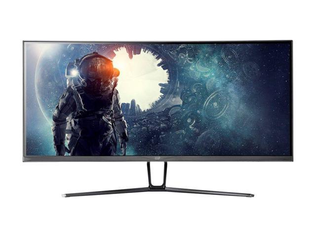 Monoprice 35' Zero-G Curved Ultrawide Gaming Monitor - 21:9 UWQHD 3440 x 1440p (2K) 100Hz 4ms AMD FreeSync HDMI DisplayPort VA