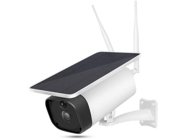 Wifi HD Solar Camera 1080P IP Outdoor Camera Solar Power Camera with 2-way Intercom Ip67 Waterproof 6W Solar Panel for Home Office Outdoor Gardun