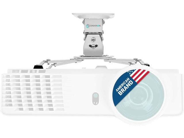 ONKRON Universal Ceiling Projector Mount Adjustable Mounting Bracket up to 22 LBS White K2A