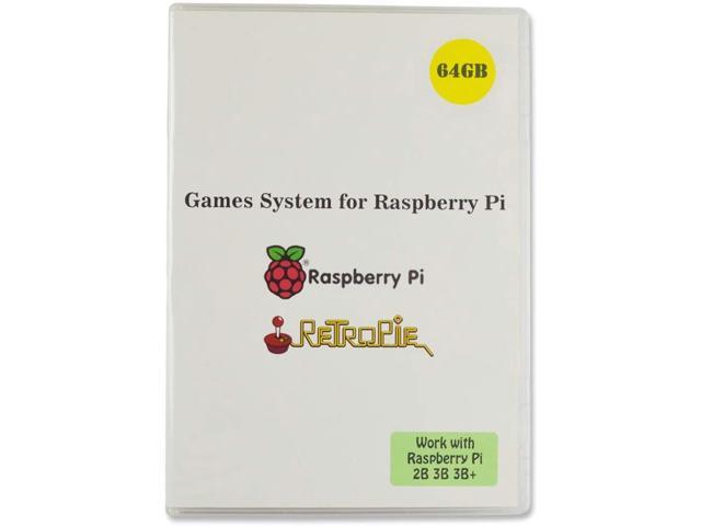 BeiErMei Raspberry Pi Game System Retropie RetroArch EmulationStation Preloaded 64GB Games Plus Data with Class 10 MicroSD TF Card Only Work with