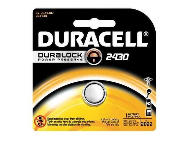 NeweggBusiness - DURACELL 3V 2430 (DL2430 / 2430) Lithium Coin Cell Battery,  1-pack