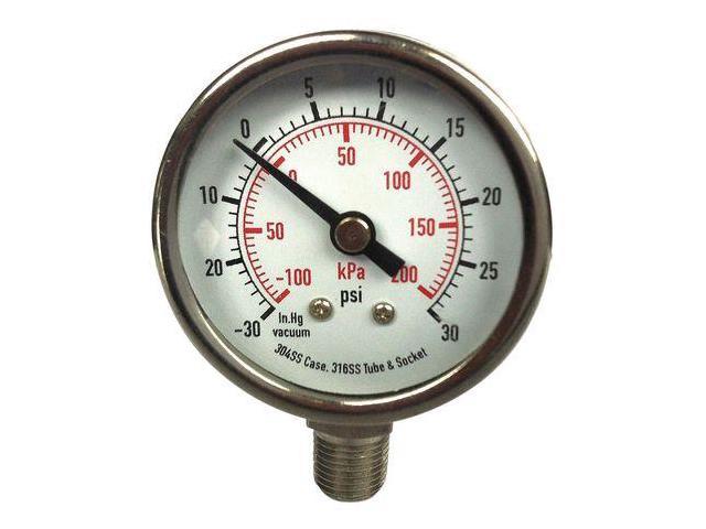 NeweggBusiness - ZORO SELECT 4FMN4 Pressure Gauge, 0 to 160 psi, 1 