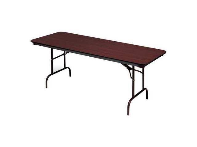 Premium Wood Laminate Folding Table Rectangular 96w x 30d x 29h Mahogany