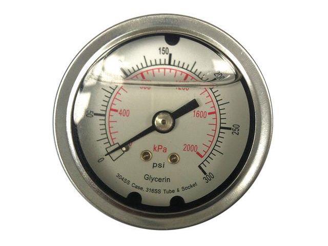 NeweggBusiness - ZORO SELECT 4CFR4 Pressure Gauge, 0 to 30 psi, 1 