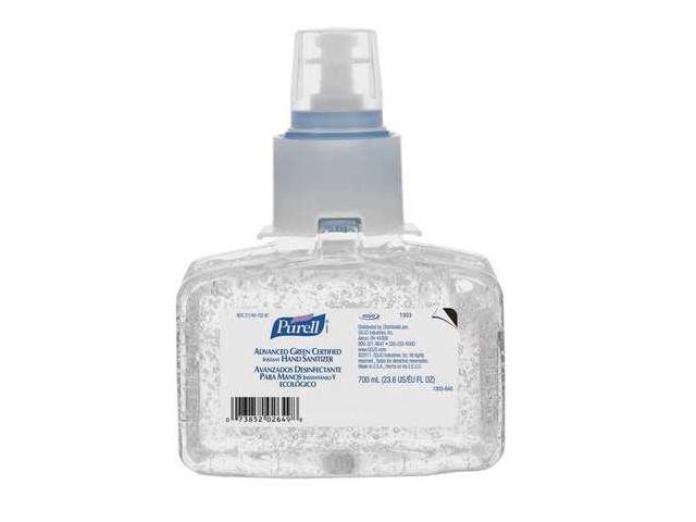 Purell 1303-03 Advanced Green Certified Instant Hand Sanitizer Gel 700mL Refill Unscented 1 Each