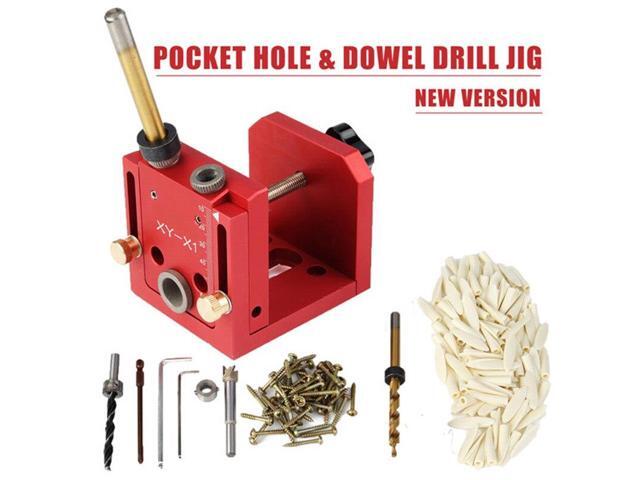 3 In Pocket Hole Jig & Dowel Drill Guide System Step Bit Set Woodworking Joinery Tool For Kreg Carpentry HT1953