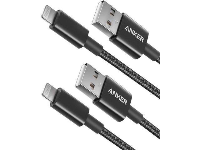 Anker 6ft Premium Nylon Lightning Cable [2-Pack] MFi Certified for iPhone Chargers iPhone SE/Xs/XS Max/XR/X / 8 Plus / 7/6 Plus iPad Pro Air 2 and