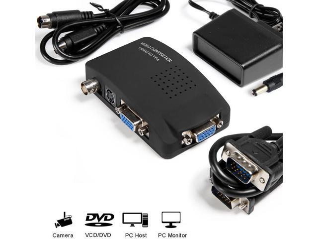 MakeTheOne CCTV Camera BNC S Video VGA to Laptop Computer PC VGA Monitor Converter Adapter Box