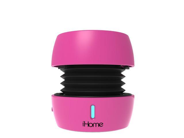 iHome Bluetooth Portable Rechargeable 8 Hrs Playback Led Indicators - Pink