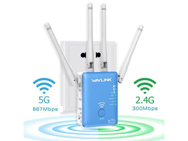 Wavlink AC1200 Dual Band WiFi Range Extender Repeater / Access Point / Router / Media Bridge with 4 High Gain External Antenna 1200Mmbps Wifi
