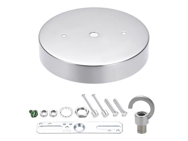 Ceiling Canopy Light Kit Pendant Lighting Plate with Hook 5-1/8 Inch 130mm Chrome