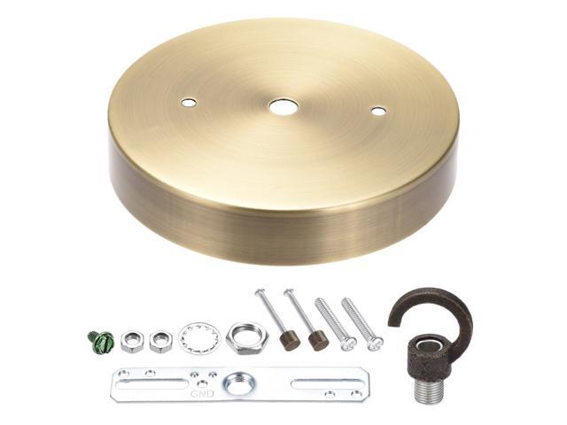 Ceiling Canopy Light Kit Pendant Lighting Plate with Hook 5-1/8 Inch 130mm Antique Brass