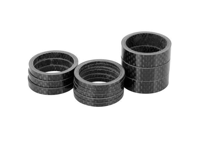 12pcs Headset Spacer Carbon Fiber Handlebar Stem Spacers Fit 1 1/8 Inch Stem for MTB Mountain Road Bikes Bicycle Cycling 2 3 5 10mm