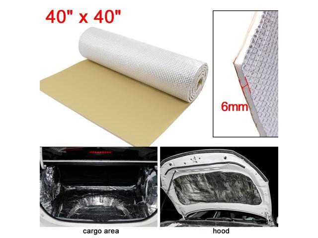 236mil 1076sqft Car Door Ceiling Tailgate Heat Sound Deadener Mat 40x40inch Waterproof and Moistureproof