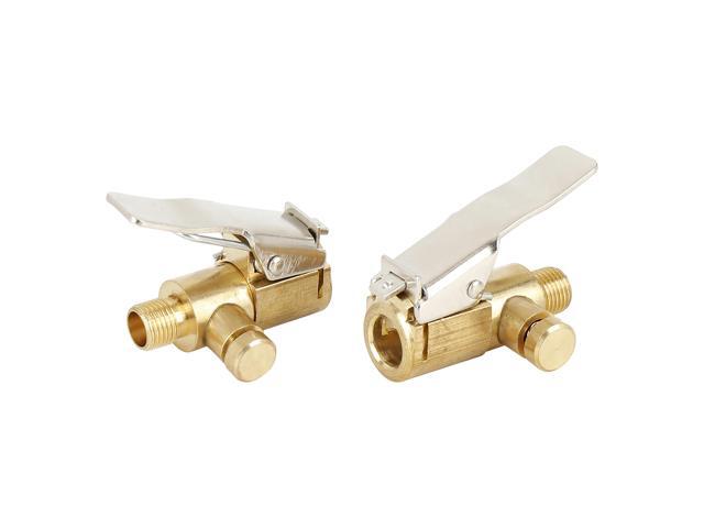 2pcs Car Locking Tire Chuck Clip Air Inflator Compressor Pump Adapter Connect