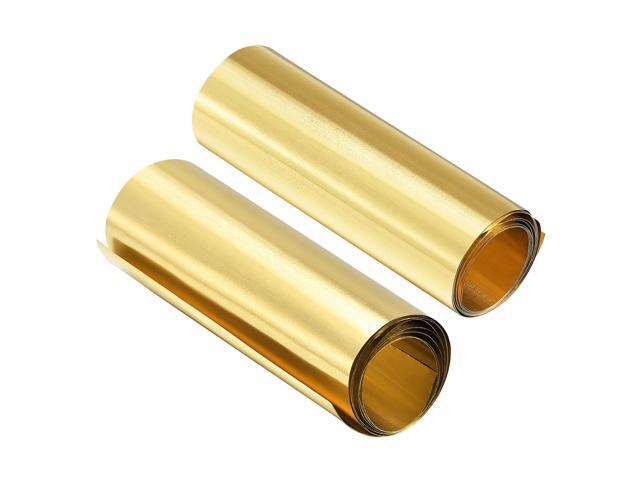 Brass Sheet Roll Metal Foil Plate 1000mm x 100mm x 001mm 2pcs