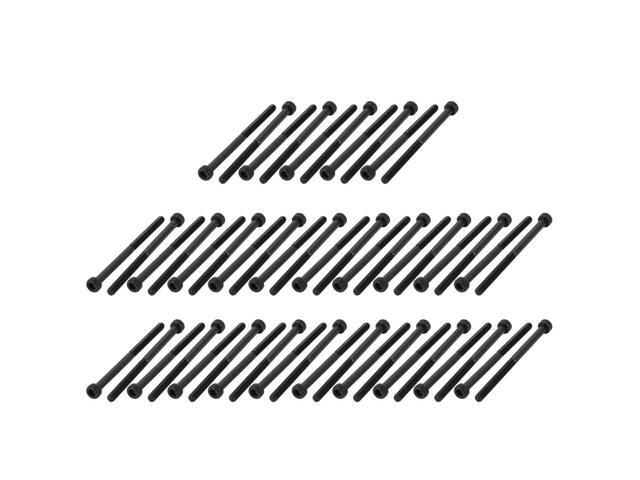 M25x40mm 129 Carbon Steel 1926mm Half Thread Hex Socket Head Cap Screw Bolt 50Pcs