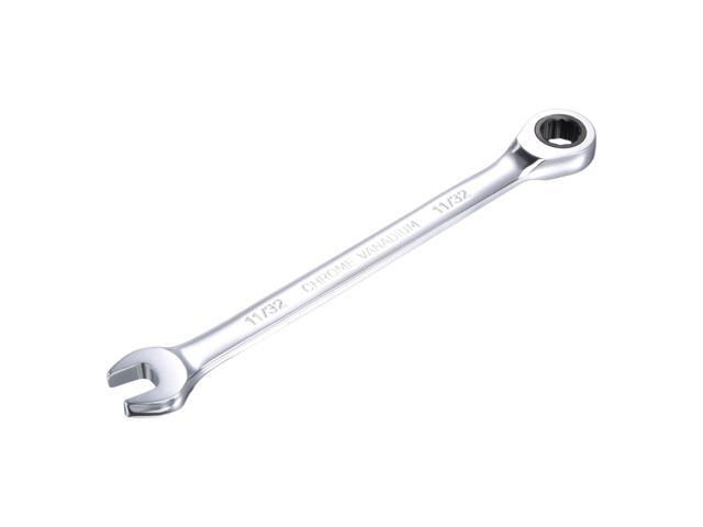 11/32 Inch Ratcheting Combination Wrench SAE 72 Teeth 12 Point Ratchet Box Ended Spanner Tools Cr-V