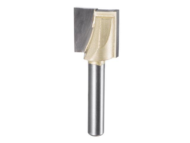 17mm Dia 1/4' Shank Bottom Cleaning Router Bit 2 Flutes Carbide Tipped Cutter Uncoated for Woodworking