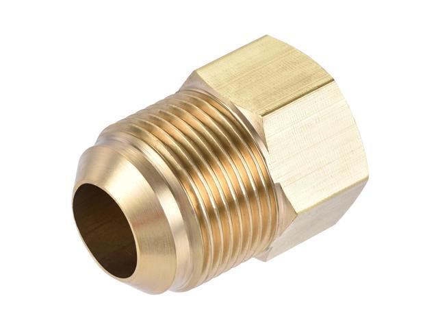 Brass Pipe Fitting SAE 45 Degree 3/4 Inch Flare Male 5/8 Inch Female Thread Tubing Adaptor Connector for Air Conditioner Refrigeration