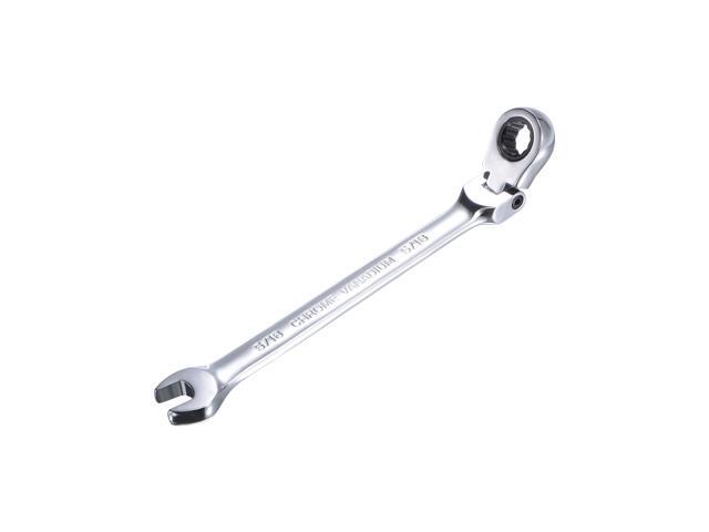 5/16 Inch Flex-Head Ratcheting Combination Wrench SAE 72 Teeth 12 Point Ratchet Box Ended Spanner Tools Cr-V