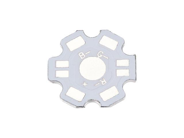 Aluminum Base Plate Board LED Heatsink 20mm 4 Pin White 25Pcs for DIY 1W 3W RGB COB LED Chips Lamp Beads