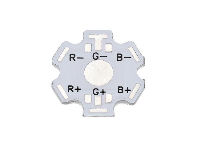 Aluminum Base Plate Board LED Heatsink 20mm 6 Pin White 50Pcs for DIY 1W 3W RGB COB LED Chips Lamp Beads