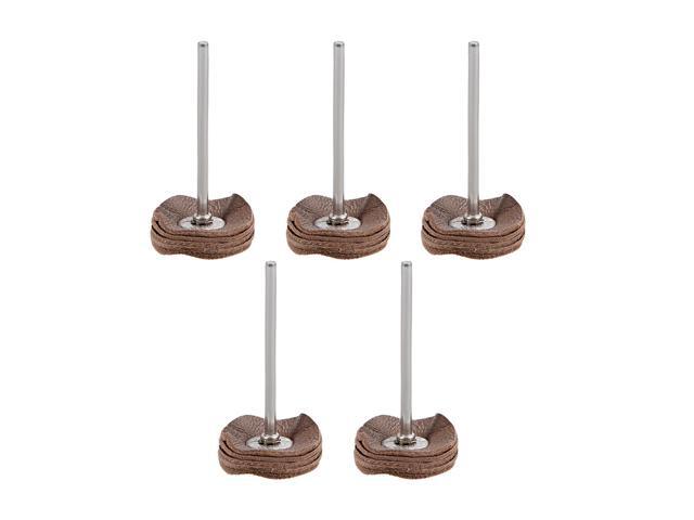 Mini Buffing Polishing Wheels 25mm X 5mm with 235mm Arbor for Rotary Tool Faux Cow Leather Brown 5 Pcs