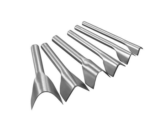 V-Shaped Leather Cutter Punch Set 15mm-40mm Strap End Punch Tool for DIY Craft Set of 6