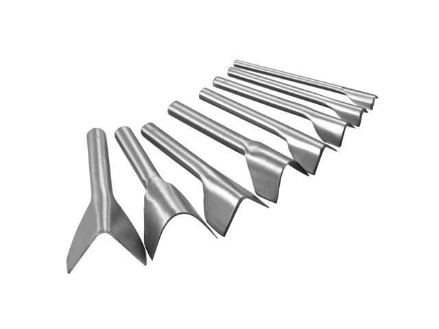 V-Shaped Leather Cutter Punch Set 10mm-45mm Strap End Punch Tool for DIY Craft Set of 8