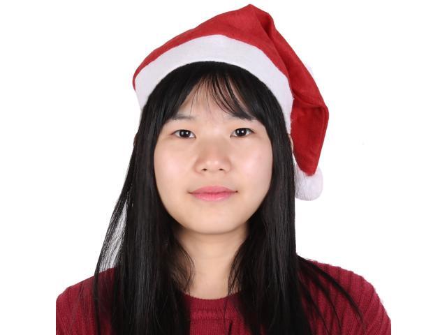 Red White Block Color Santa Claus Christmas Soft Hat