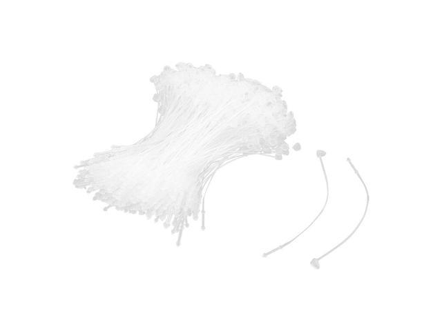 Unique Bargains Supermarket Shop Clear White Plastic Clothes Goods Price Label Tag Strip 500 Pcs