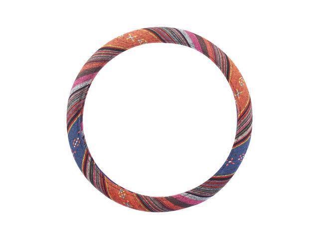 36cm 14 Inch Universal Car Steering Wheel Cover Wear Resistant with Ethnic Style Multicolor Printing Pattern