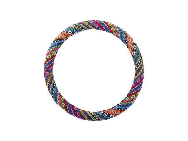 36cm 14 Inch Universal Car Steering Wheel Cover with Ethnic Style Multicolor Printing Pattern