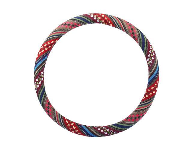 40cm 16 Inch Universal Car Steering Wheel Cover Accessories Ethnic Style Multicolor Printing Pattern